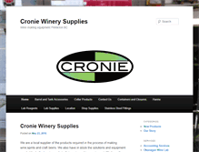 Tablet Screenshot of croniewinerysupplies.com